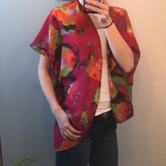 COPY - Vintage tie-dye bohemian cardigan cover up kimono - Picture 5 of 7